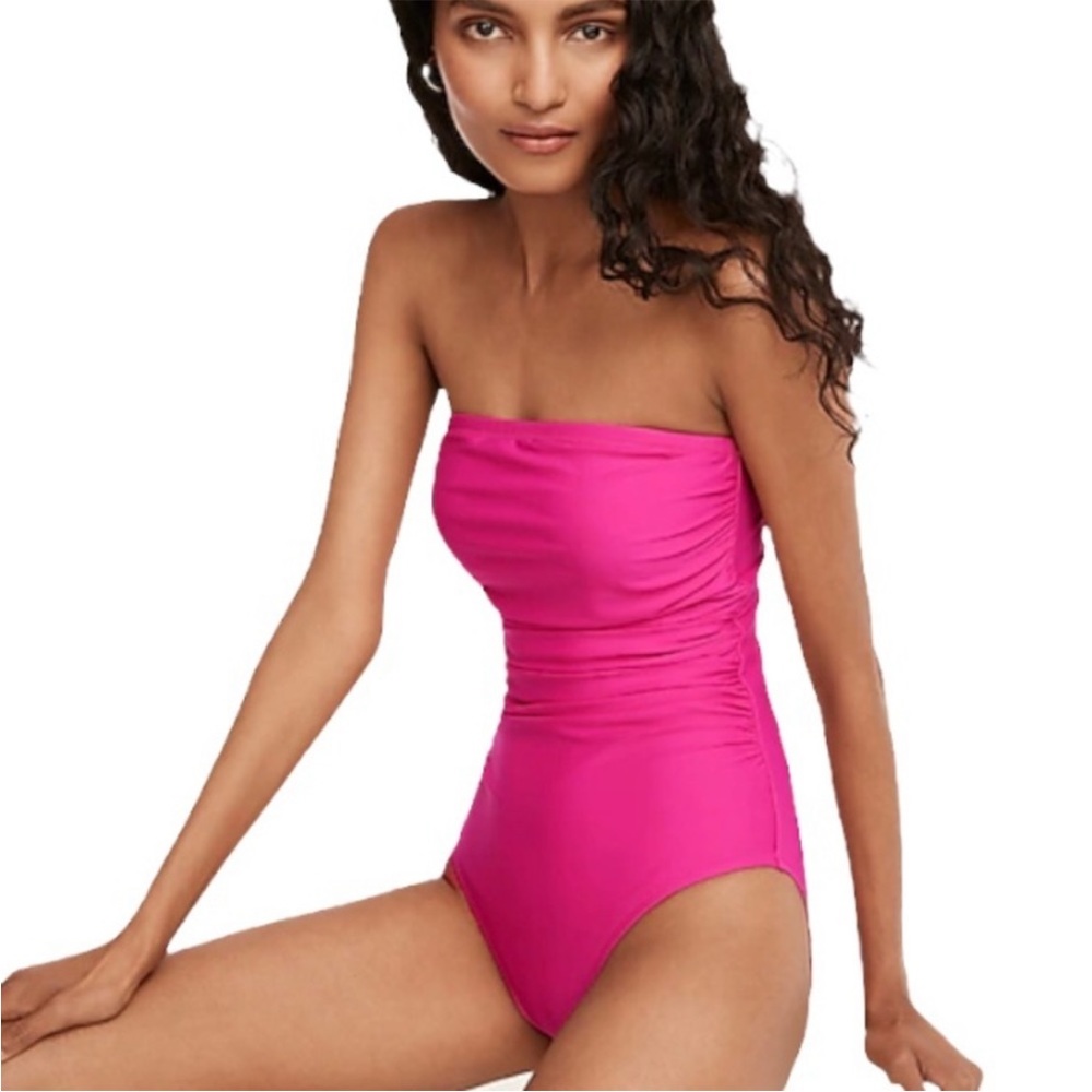 NWT SZ 14 J Crew Bandeau Swimsuit one piece